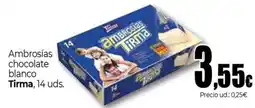 UDACO Tirma ambrosías chocolate blanco oferta