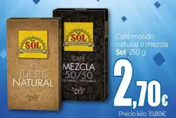 UDACO Sol café molido natural o mezcla oferta