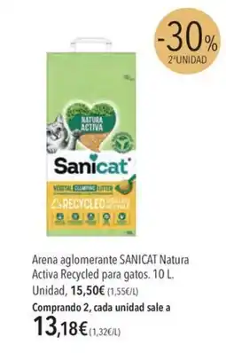 El Corte Inglés Sanicat arena aglomerante natura activa recycled oferta