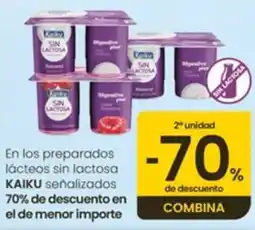 Eroski Kaiku preparados lácteos sin lactosa oferta