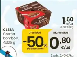 Eroski Clesa crema bombón oferta
