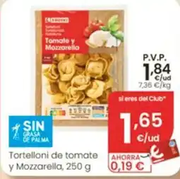 Eroski Eroski Tortelloni de tomate y Mozzarella oferta