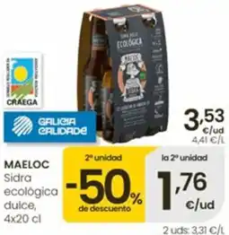 Eroski Maelec sidra ecológica dulce oferta