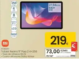 Eroski xiaomi tablet redmi 11" pad 2 4+256 oferta