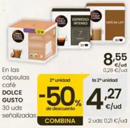 Eroski Dolce Gusto cápsulas café oferta