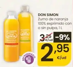 Eroski Don Simon zumo de naranja oferta