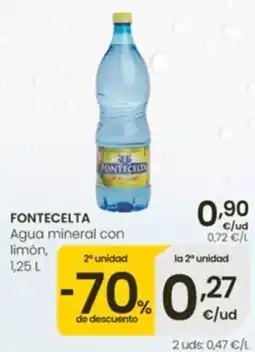 Eroski Fontecelta agua mineral con limón oferta