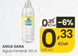Eroski Agua sana agua mineral oferta