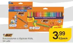 Eroski Bic rotuladores o lápices kids oferta