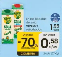Eroski Vivesoy bebidas de soja oferta
