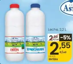 Eroski Asturiana leche oferta