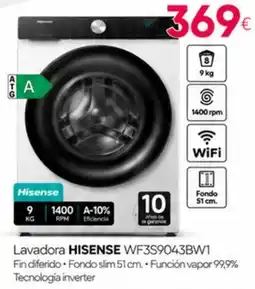 Tien 21 Hisense lavadora wf3s9043bw1 oferta