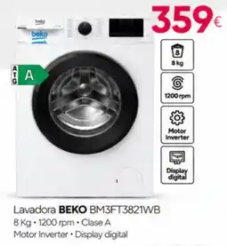 Tien 21 Beko lavadora bm3ft3821wb oferta