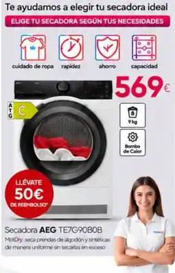 Tien 21 AEG secadora TE7G90B0B oferta
