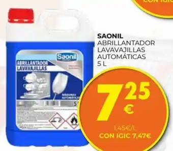 Saonil abrillantador lavavajillas automáticas