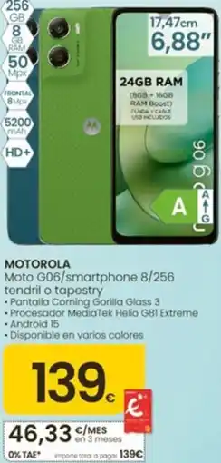 Eroski motorola moto g06/smartphone 8/256 oferta