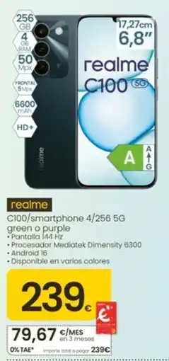 Eroski realme C100 5G oferta