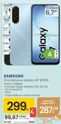 Eroski Samsung smartphone galaxy a17 8/256 oferta