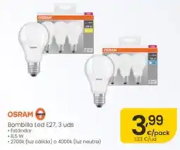 Eroski Osram bombilla led e27 oferta