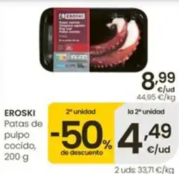 Eroski Eroski patas de pulpo cocido oferta
