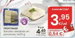 Eroski Froitomar bacalao desalado en porciones oferta
