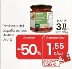 Eroski Pimiento del piquillo entero asado oferta