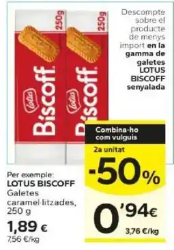 Caprabo Lotus Biscoff Galetes caramel-litzades oferta