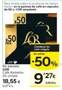 Caprabo L'OR Café Ristretto oferta
