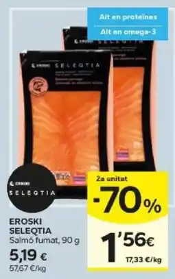 Caprabo Eroski seleqtia salmó fumat oferta