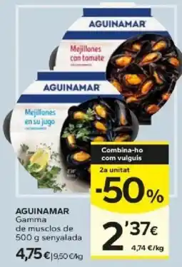 Caprabo Aguinamar mejillones con tomate oferta
