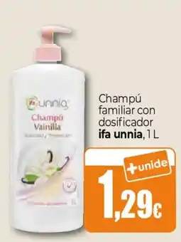 Unide Supermercados ifa unnia champú vainilla oferta