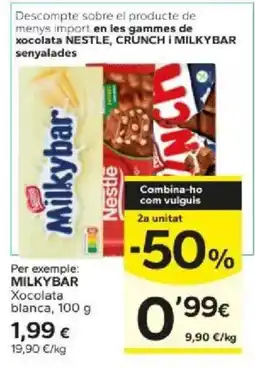 Caprabo Nestle milkybar crunch oferta