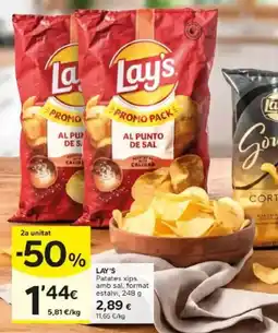 Caprabo Lay's patates xips amb sal oferta