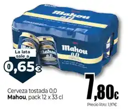 Unide Supermercados Mahou cerveza tostada 0,0 oferta