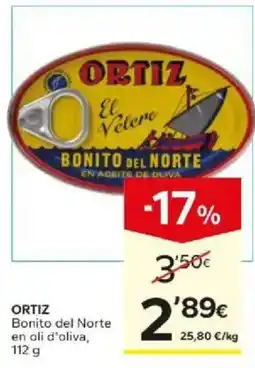 Caprabo ortiz bonito del norte en oli d'oliva oferta