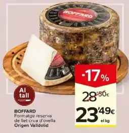 Caprabo Boffard formatge reserva de llet crua d'ovella oferta
