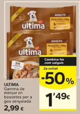 Caprabo ultima Gamma de menjar en bossetes per a gos senyalada oferta