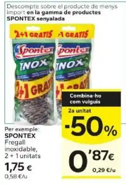 Caprabo Spontex fregall inoxidable oferta
