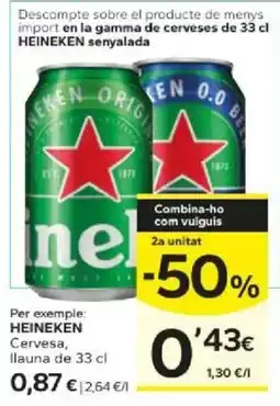 Caprabo Heineken cervesa oferta