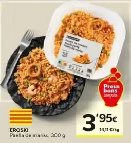 Caprabo Eroski paella de marisc oferta