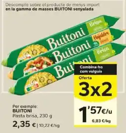 Caprabo Buitoni pasta brisa oferta