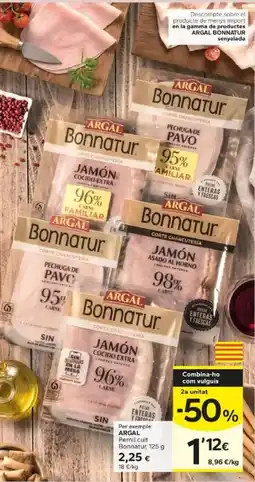 Caprabo Argal bonnatur jamón cocido extra oferta
