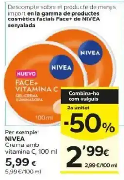 Caprabo Nivea face+ vitamina c gel-crema iluminadora oferta