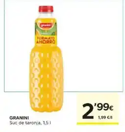 Caprabo Granini suc de taronja oferta