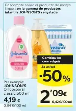 Caprabo johnson's oli corporal clàssic oferta