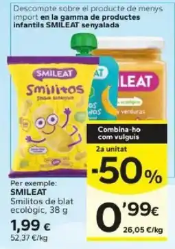 Caprabo Smileat smilitos de blat ecologic oferta