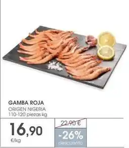Supermercados Plaza Origen - gamba roja oferta