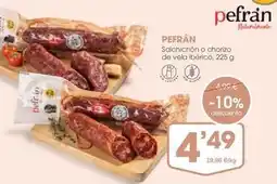 Supermercados Plaza Vela - salchichon o chorizo de iberico oferta