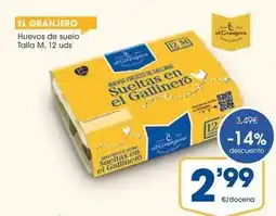 Supermercados Plaza El granjero - huevos de suelo talla m. 12 uds oferta