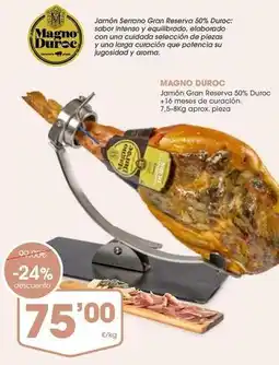 Supermercados Plaza Magno - jamon gran reserva 50% duroc oferta